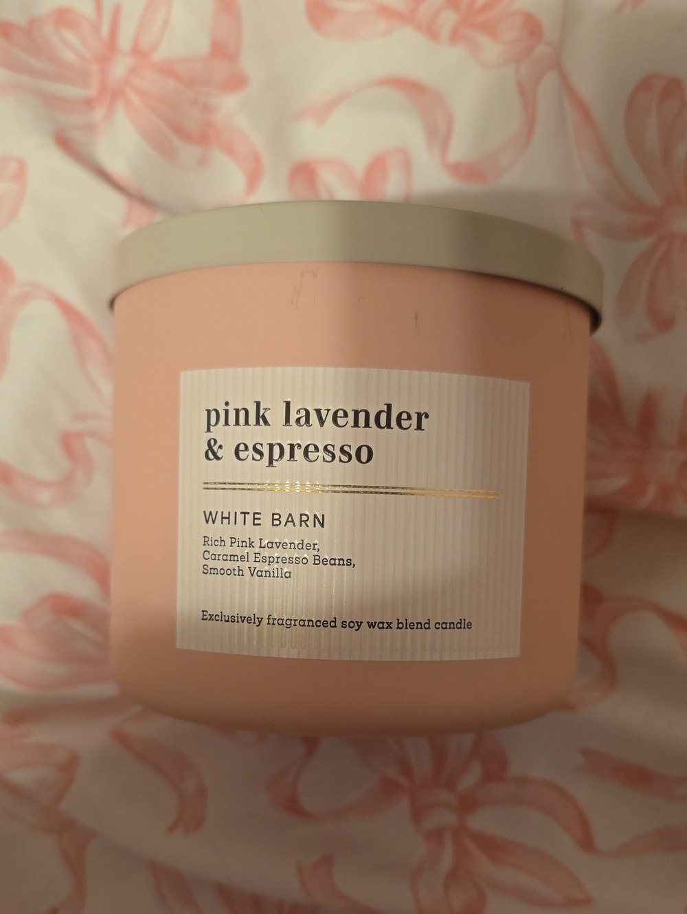 BNWT Bath And Body Works Pink Lavender And Expresso 3 Wick Candle